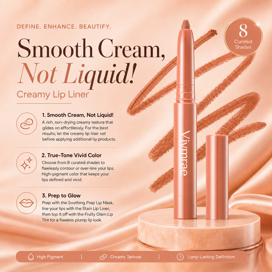 Last Day Buy 1 Get 1 Free Easy Glide Lip Liner — Creamy, Blendable Color with Smooth Application, Summervibes